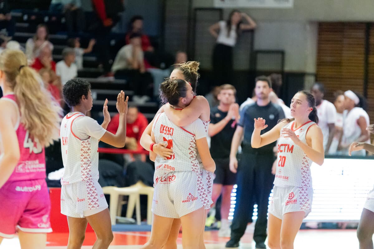 Nathalie Desset, Elena Zemoura and Maroussia Droguet (La Tronche Meylan) against Toulouse M.B., La Boulangère Wonderligue, October 7, 2026