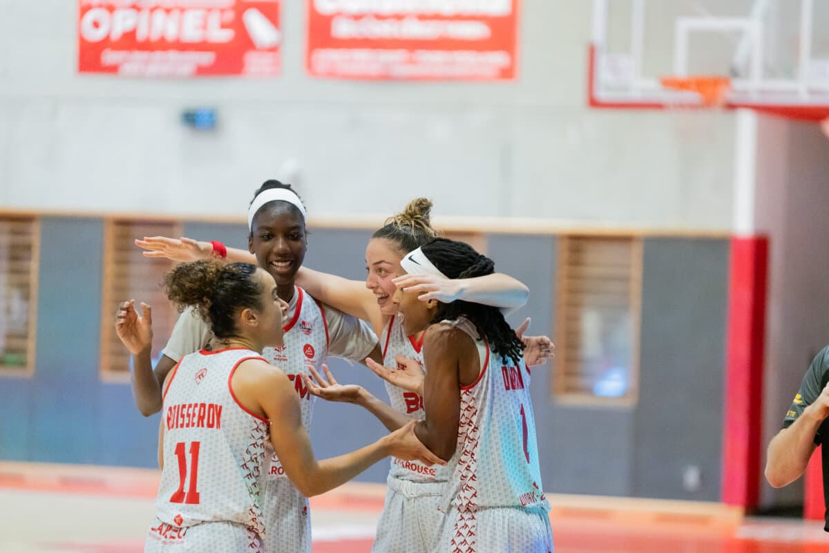 Ashunae Durant, Elena Zemoura and Merveille Lokoka (La Tronche Meylan) against Toulouse M.B., La Boulangère Wonderligue, October 7, 2026