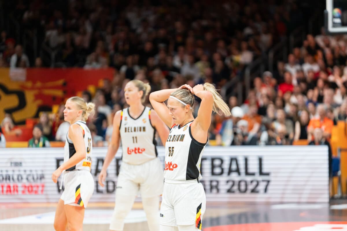 Julie Allemand, Julie Vanloo and Emma Meesseman (Belgium (F)) against Germany (F), Women's World Cup, September 10, 2026