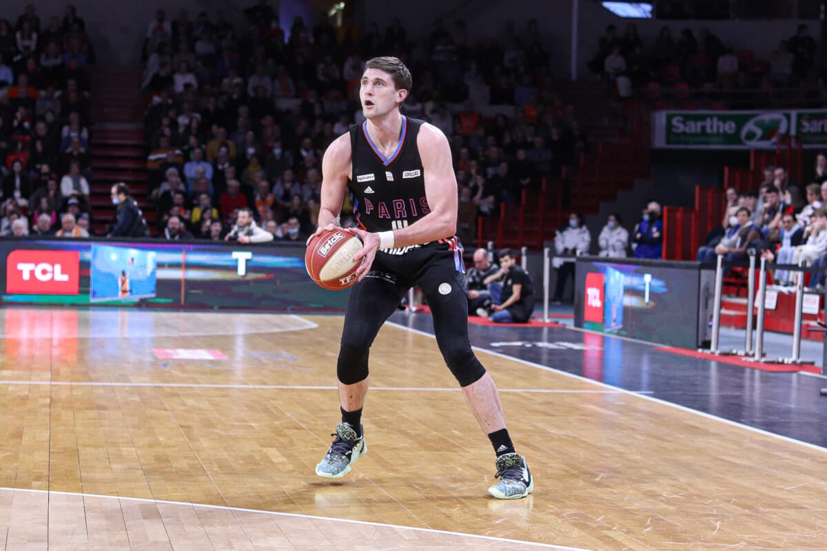 Dustin Sleva (Paris Basketball) against Le Mans, Betclic ELITE, March 5, 2022