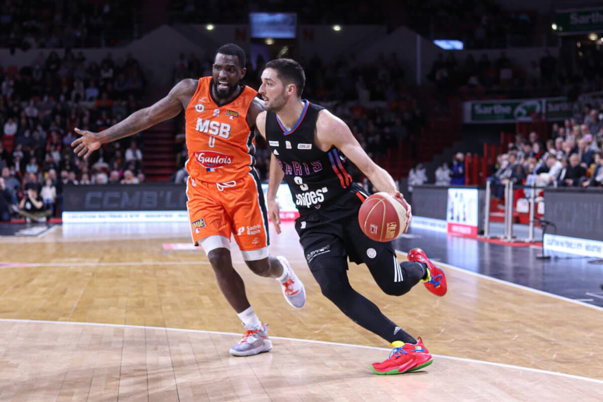 Gauthier Denis (Paris Basketball) against Le Mans, Betclic ELITE, March 5, 2022