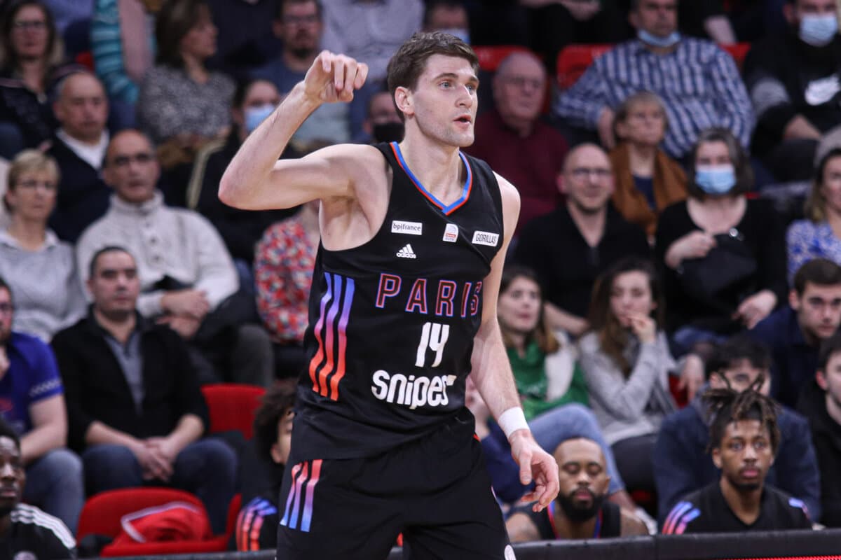 Dustin Sleva (Paris Basketball) against Le Mans, Betclic ELITE, March 5, 2022