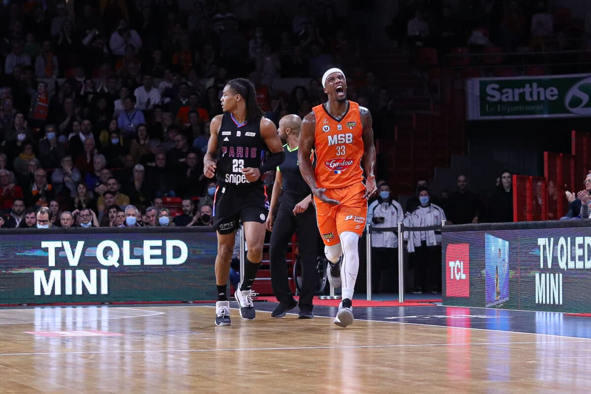 Dante Cunningham (Le Mans) against Paris Basketball, Betclic ELITE, March 5, 2022