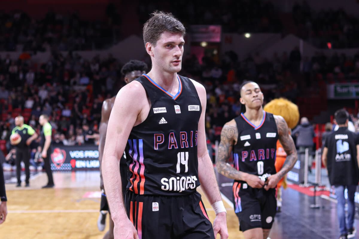 Dustin Sleva (Paris Basketball) against Le Mans, Betclic ELITE, March 5, 2022