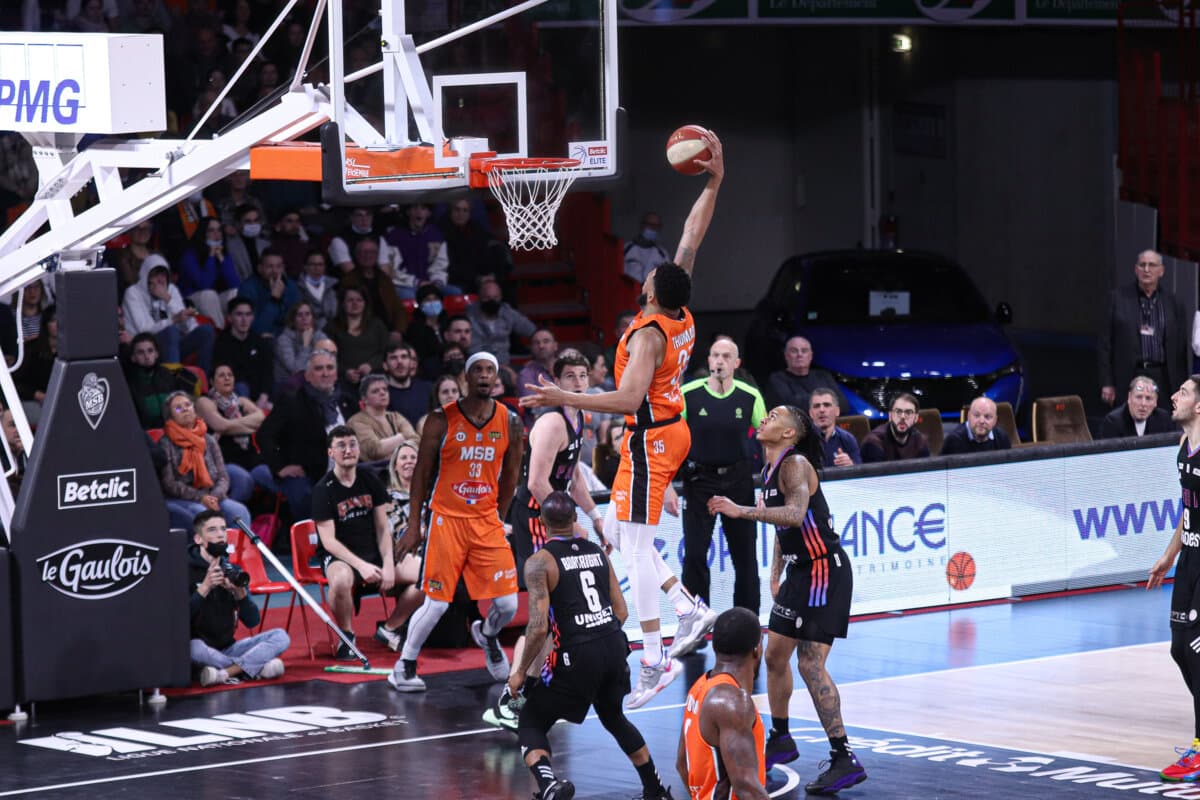 TaShawn Thomas (Le Mans) against Paris Basketball, Betclic ELITE, March 5, 2022