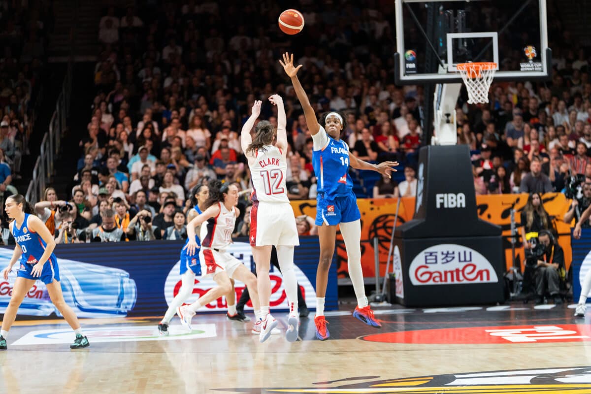 Caitlin Clark (United States (W)) against Dominique Malonga (France (W)), Women's World Cup, September 13, 2026