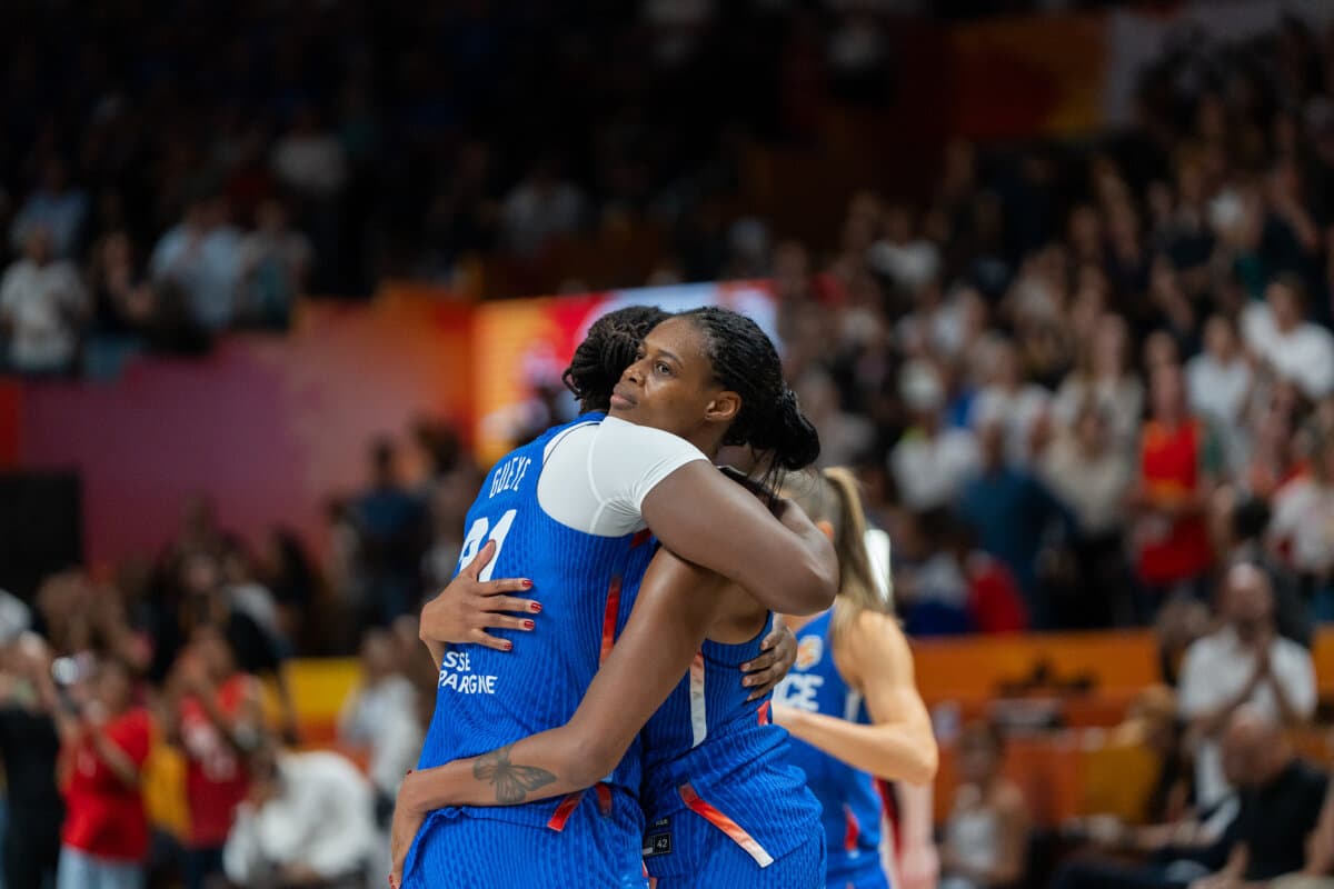 Aminata Gueye and Valériane Ayayi (France (F)) against United States (F), Women's World Cup, September 13, 2026