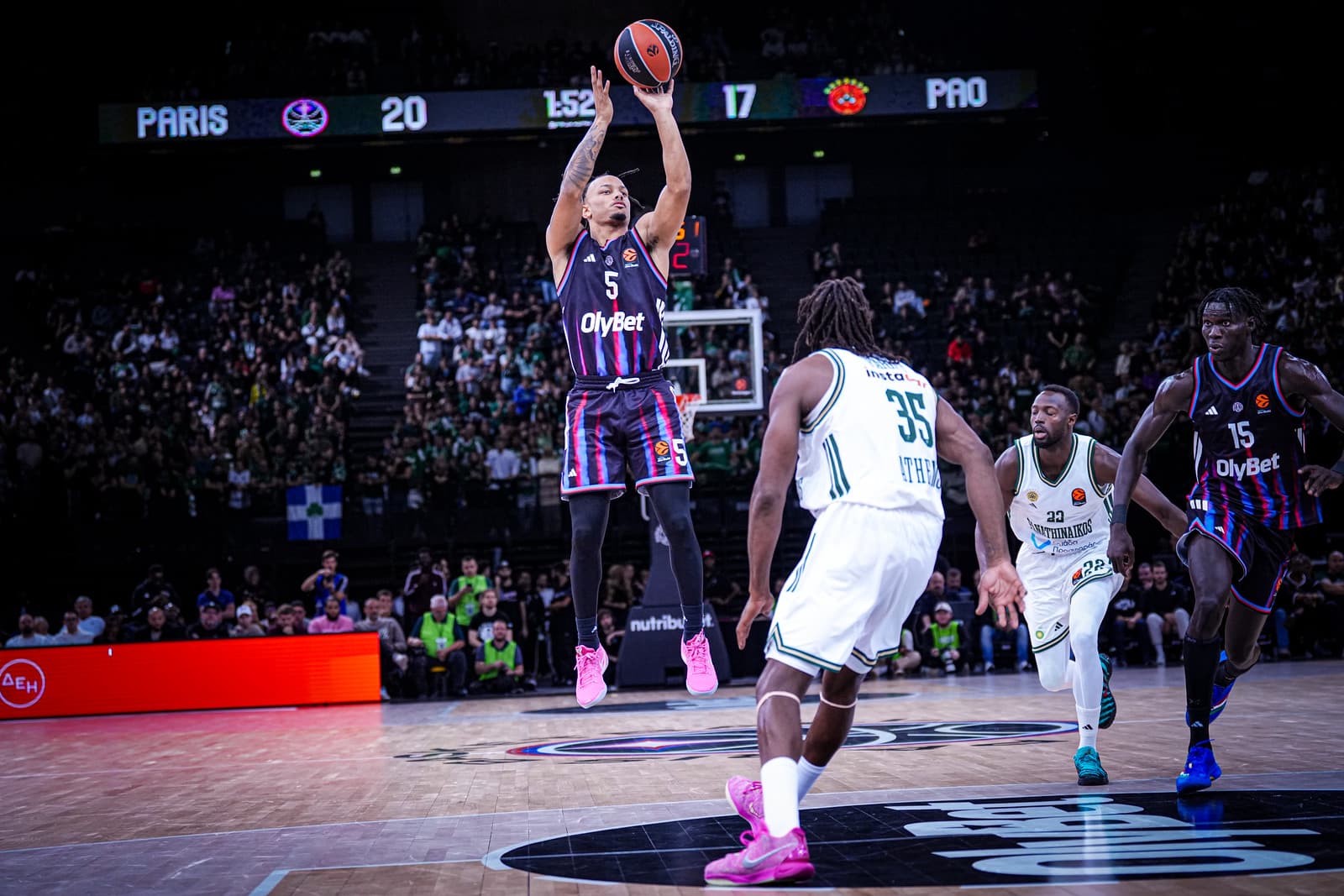 Paris Basketball strikes hard at OAKA and defeats Panathinaikos