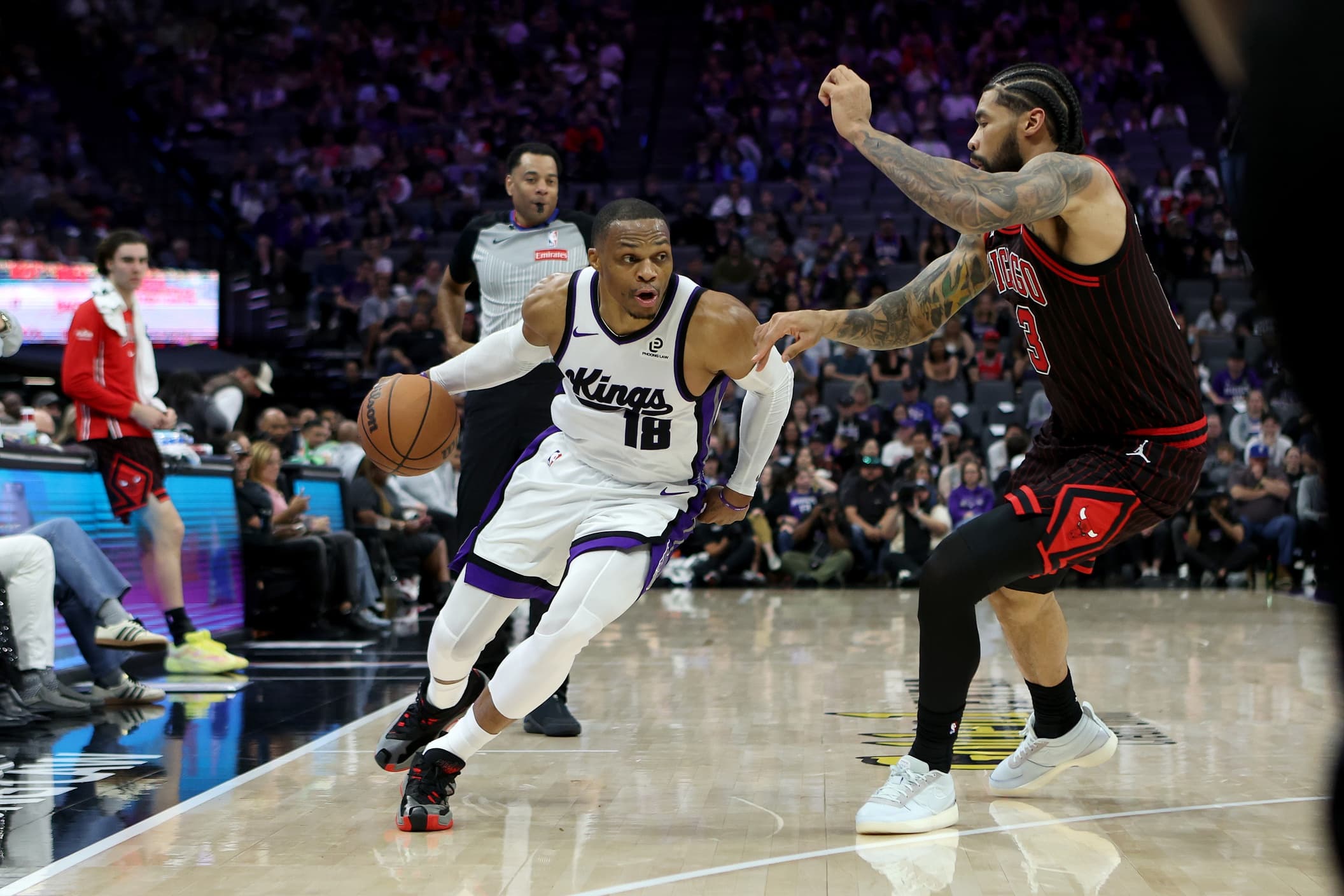 Westbrook Triple-Double, Raynaud Double-Double Lead Kings to Win