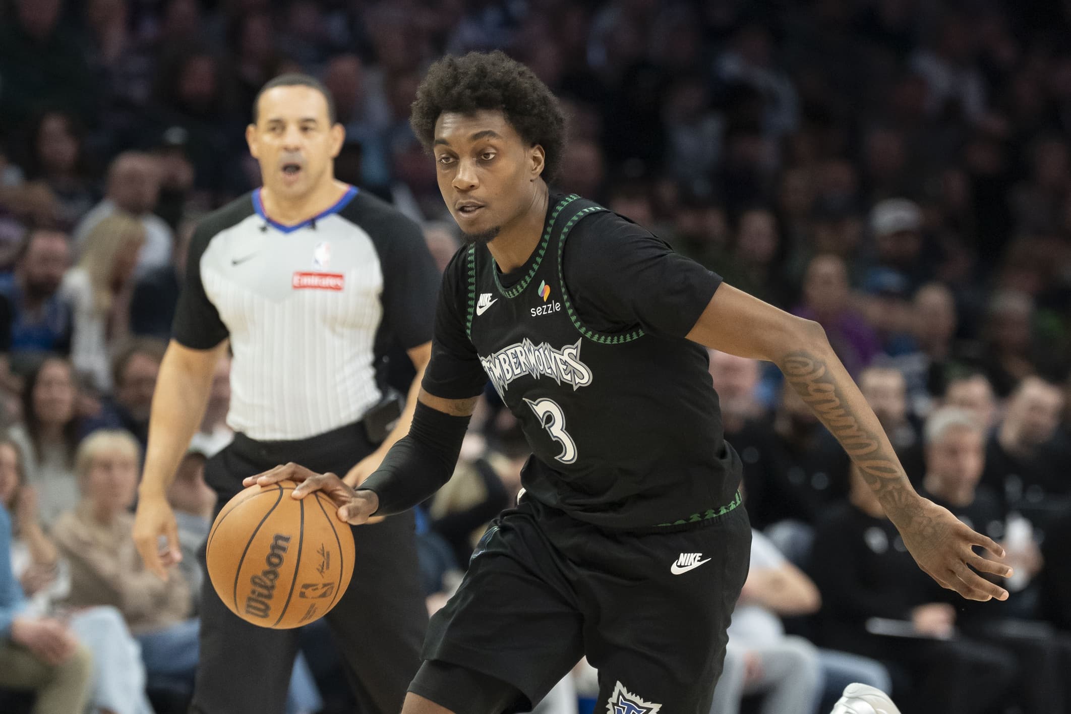 Jaden McDaniels sidelined week-to-week with knee injury as Timberwolves face crucial playoff push