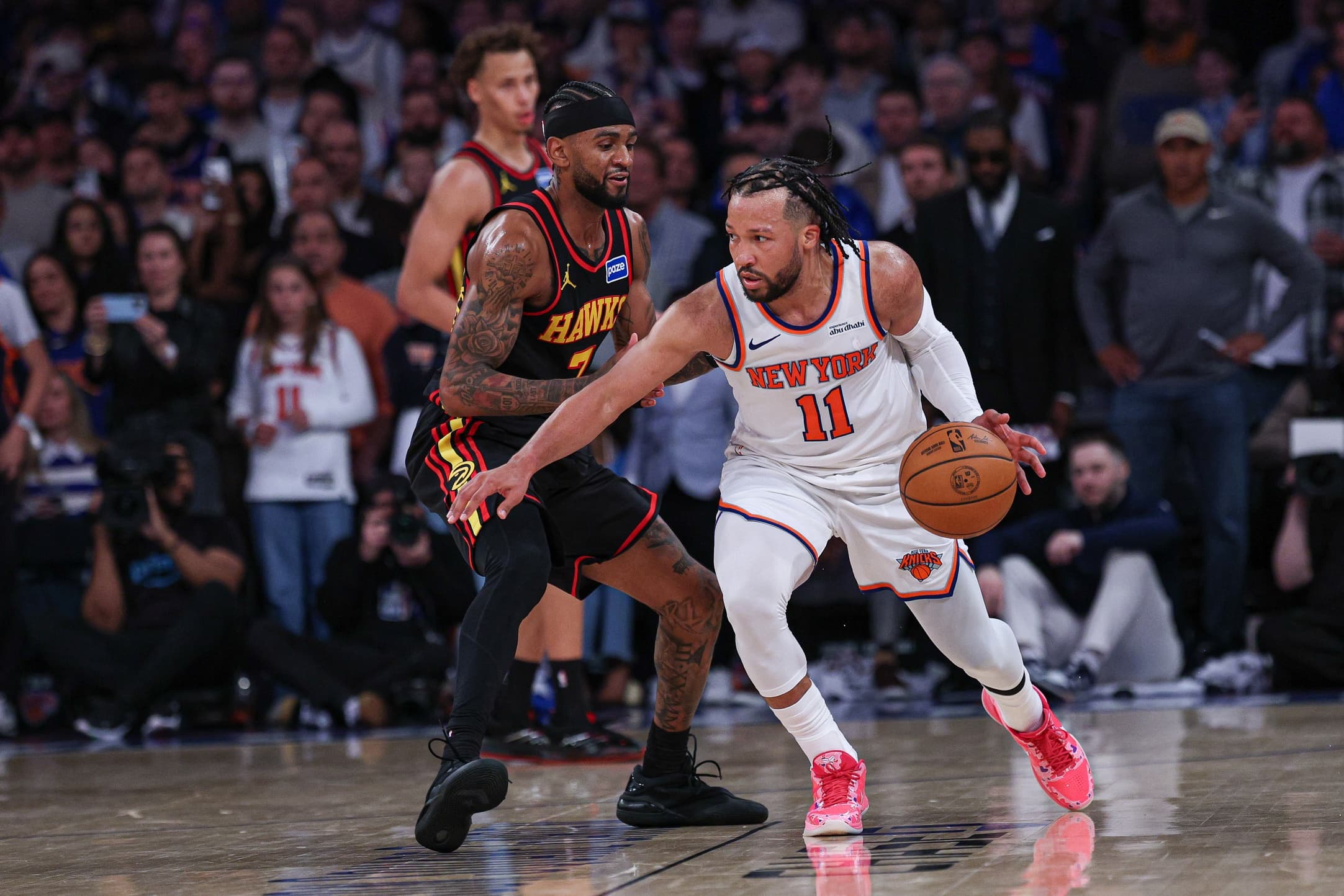 Playoffs: Jalen Brunson and Karl-Anthony Towns Start Strong for New York, Brief Appearance for Risacher