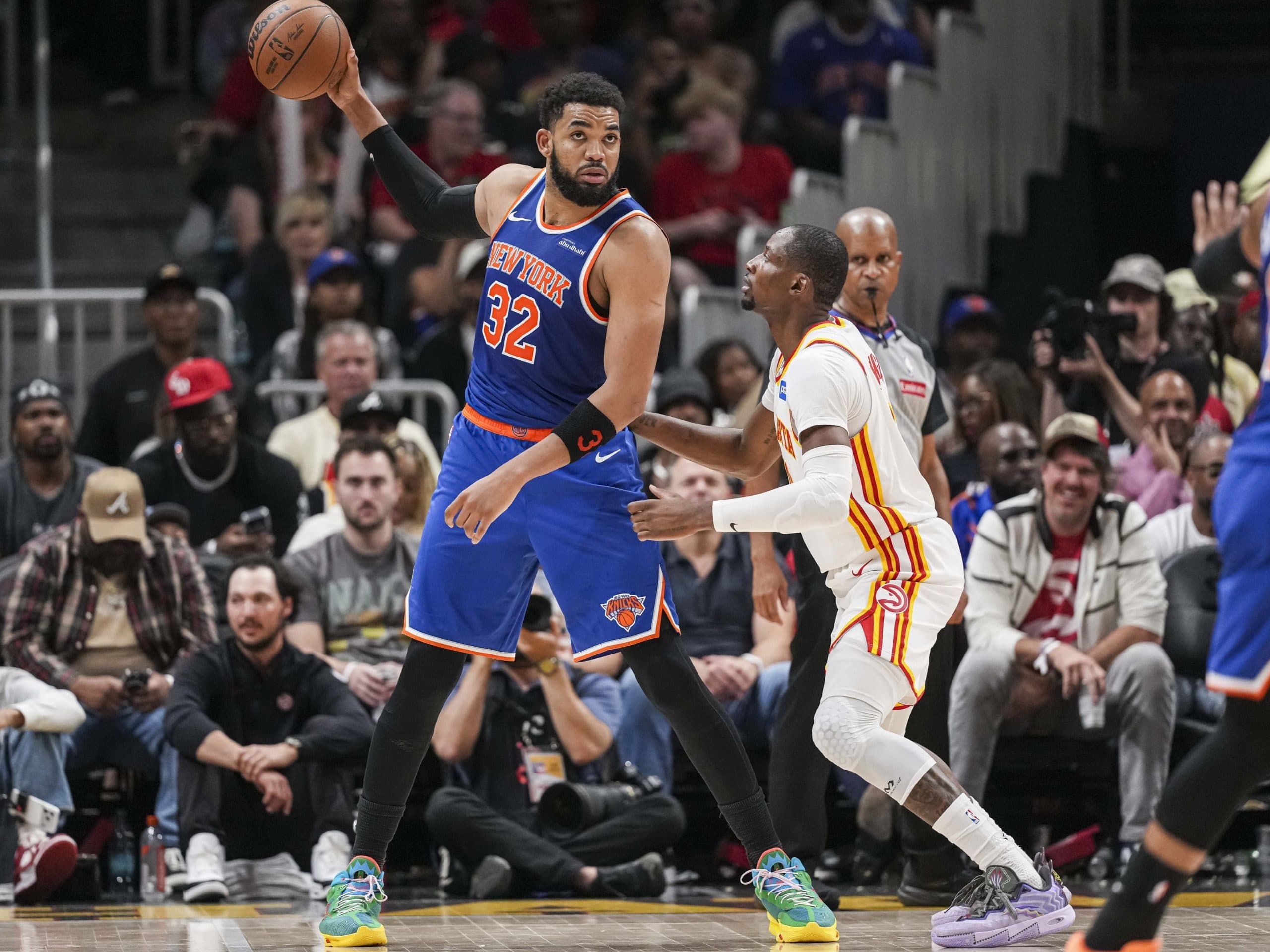 NBA Playoffs: Karl-Anthony Towns records triple-double as Knicks dominate Hawks in Game 4