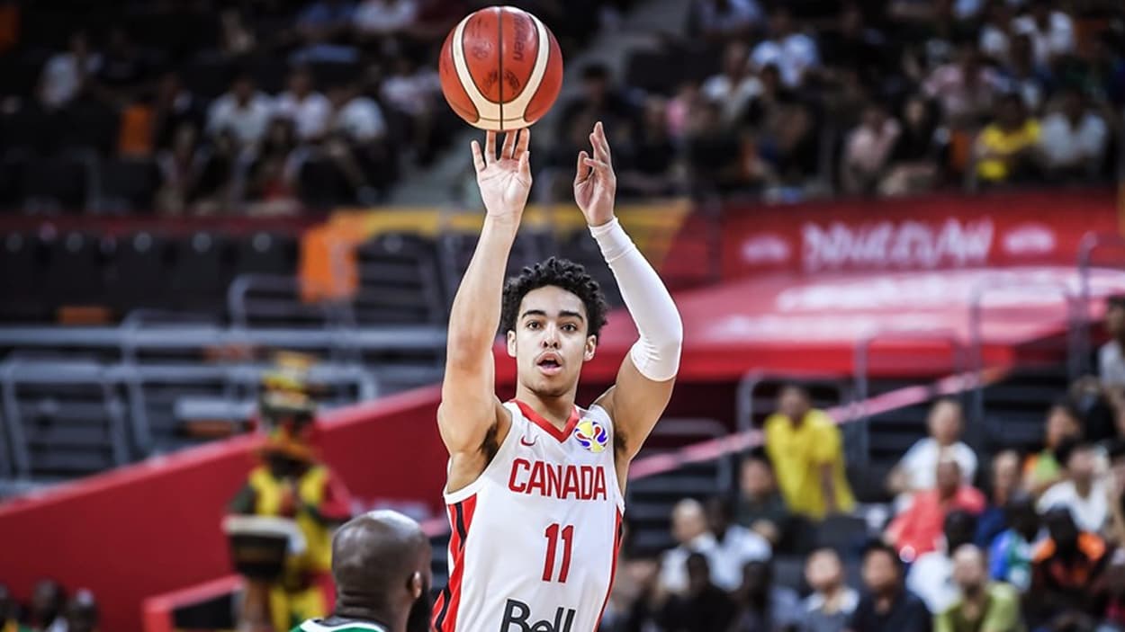 Andrew Nembhard with Team Canada in 2019 Andrew Nembhard with Team Canada in 2019