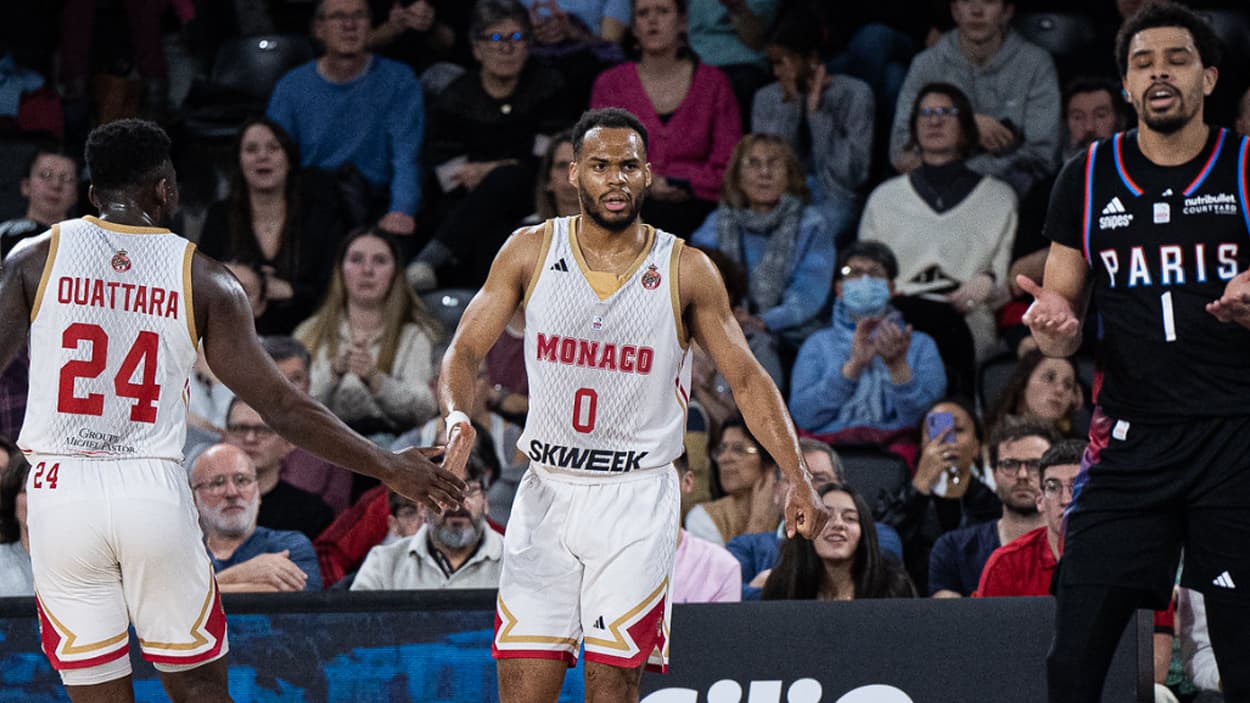 Elie Okobo (Monaco) with his teammate Yakuba Ouattara Elie Okobo (Monaco) with his teammate Yakuba Ouattara