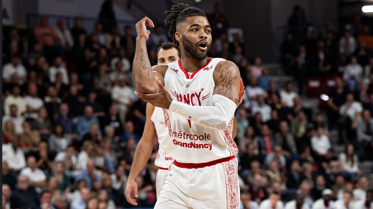 Frank Mason III (Nancy) against Paris Basketball Frank Mason III (Nancy) against Paris Basketball