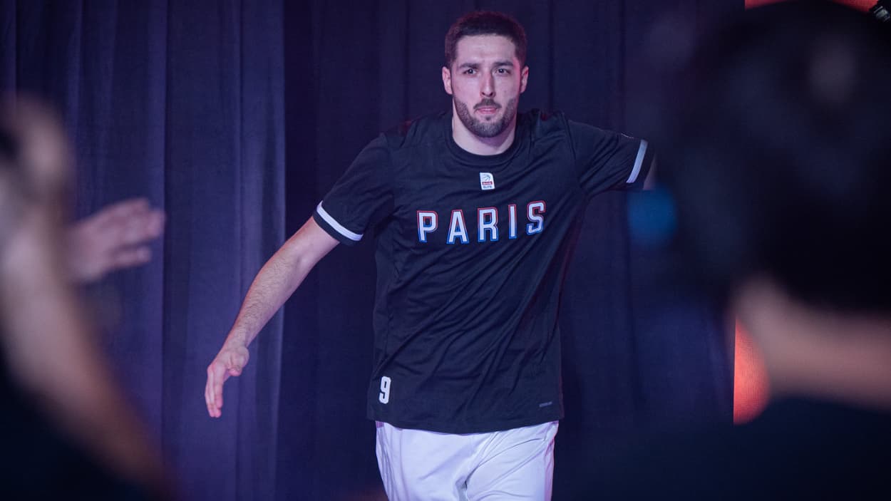 Gauthier Denis (Paris Basketball) during team presentations Gauthier Denis (Paris Basketball) during team presentations