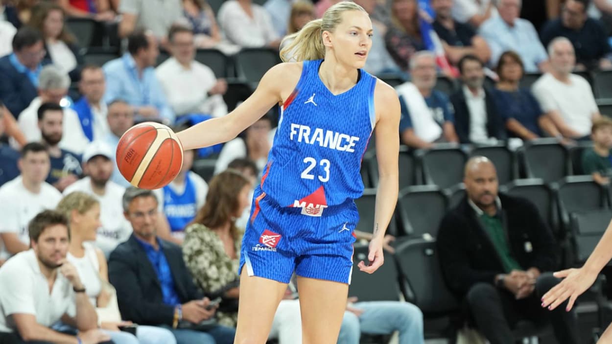 Marine Johannes (France) driving against Serbia Marine Johannes (France) driving against Serbia