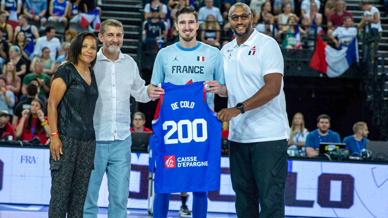 Nando De Colo (France) during his 200th selection for the French national team Nando De Colo (France) during his 200th selection for the French national team