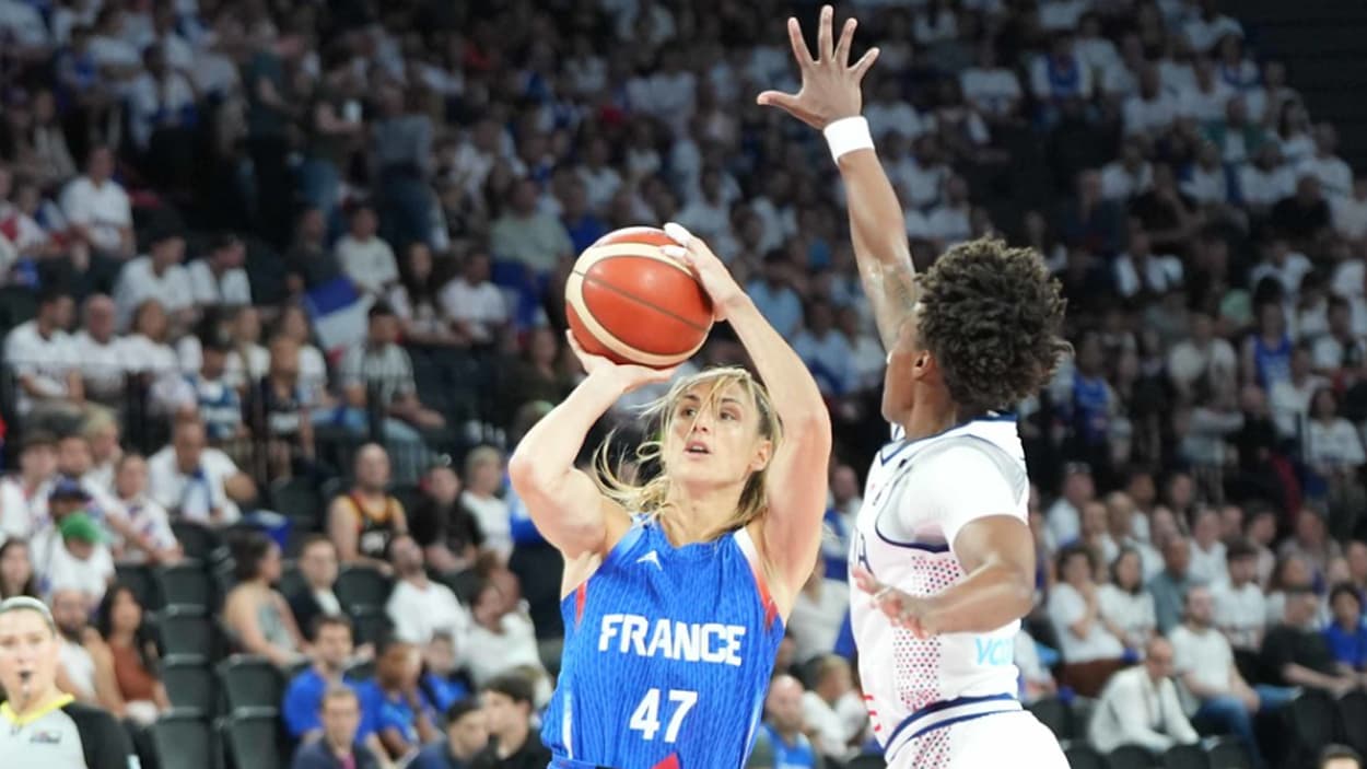 Romane Bernies (France) shooting against Serbia Romane Bernies (France) shooting against Serbia