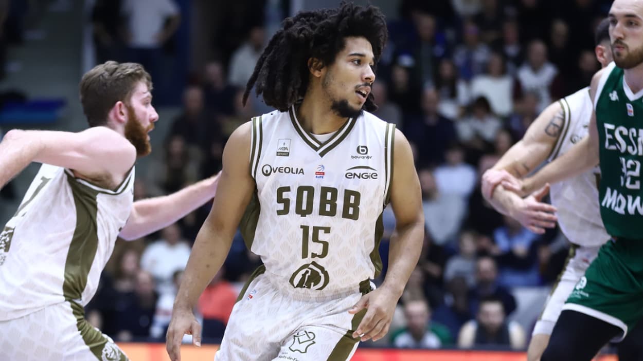 Tyger Campbell (Saint-Quentin) top scorer (18 points) against Le Portel Tyger Campbell (Saint-Quentin) top scorer (18 points) against Le Portel